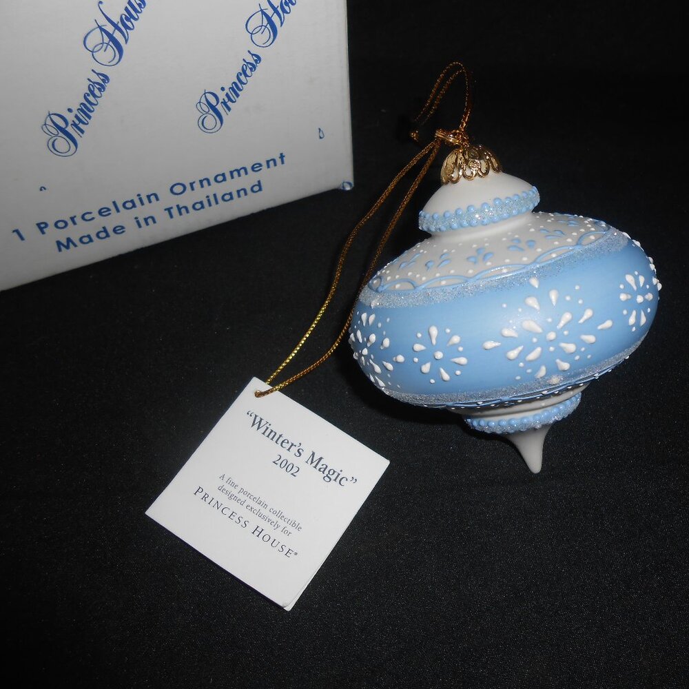 Retired Princess House Winter’s Magic Porcelain Collectible Christmas Ornament